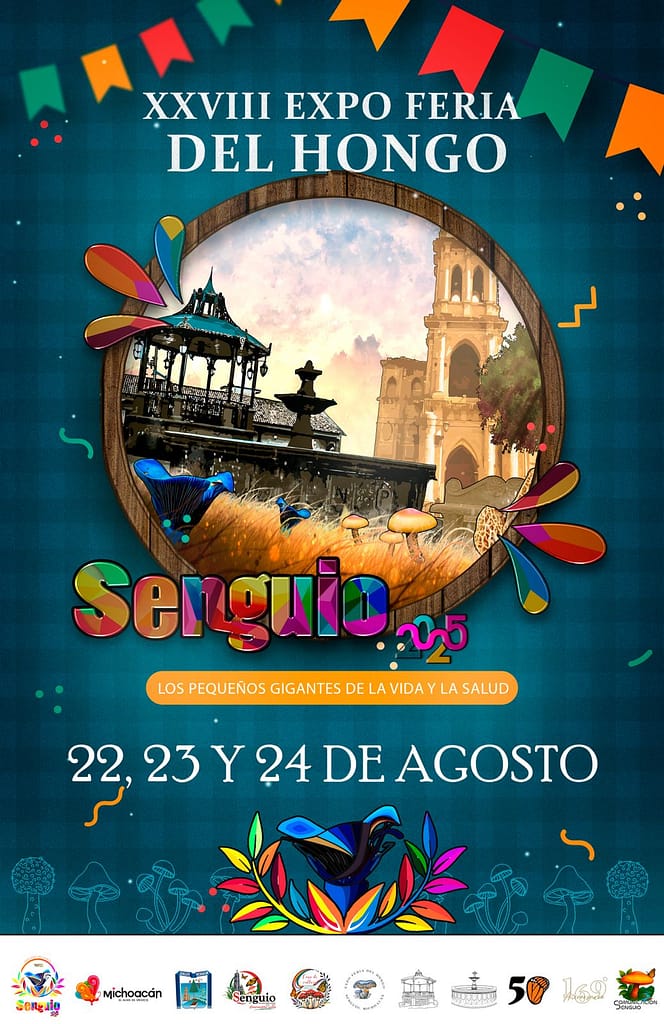 Cartel Oficial Feria del Hongo en Senguio 2025